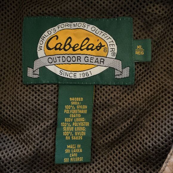 Cabela's Camo Hunting Rain Jacket Mens Sz XL Mossy Oak Forest Floor Packable - Picture 8 of 11